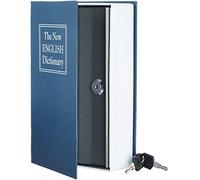 Amazon Basics Book Safe- Key Lock- Large, Blue