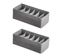 Amazon Basics Bra and Undergarment Dresser Organizers, 2-Pack, Grey