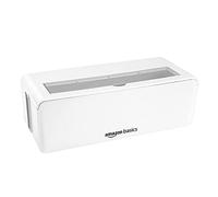 Amazon Basics Cable Tidy Box for hiding and organizing Cables, Large, White