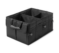 Amazon Basics Car Boot Organiser, Multi-Compartment Trunk Storage Box, Foldable, 51L Capacity, Black