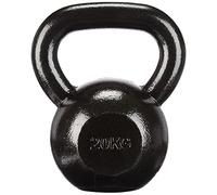 Amazon Basics Cast-Iron Kettlebell with Textured and Painted Surface, Black, 20 kg / 44lbs