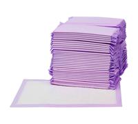 Amazon Basics Cat Litters Pee Pads 40 Count Universal Fit for Litter Box Odor Control with Fresh Scent Purple and White