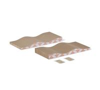 Amazon Basics Cat Scratching Post, Cat Scratch Pad for Indoor Cats with Catnip, Single Layer with Curve, 41.9 x 20.6 x 4.1 cm, 2-Pack