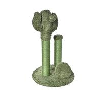Amazon Basics Cat Scratching Post for Indoor Cats, Cactus Cat Scratcher Triple Posts, 68 cm, Green