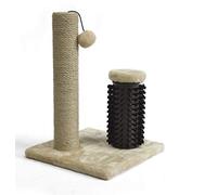 Amazon Basics Cat Scratching Post for Indoor Cats, Small Scratcher with Brush for Kitten, 42 cm, Beige