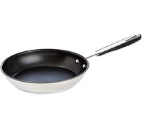 Amazon Basics Ceramic Non-Stick Stainless Steel Induction Frying Pan, 28 cm, with Soft Touch Handle