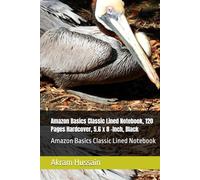 Amazon Basics Classic Lined Notebook, 120 Pages Hardcover, 5.6 x 8 -Inch, Black: Amazon Basics Classic Lined Notebook