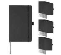 Amazon Basics Classic Lined Notebook with Pen Holder, Hardcover, 5 inches (12.7cm) x 8.25 inches (20.9cm), Black, 24-Pack, Unbranded (MOD SKU: NH130210120V-R)