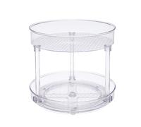 Amazon Basics Clear 2 Tier Lazy Susan Turntable Organiser 22.9 cm