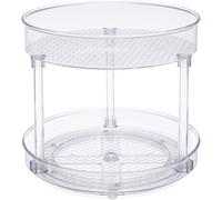 Amazon Basics Clear 2-Tier Lazy Susan Turntable Organiser, 22.9 cm