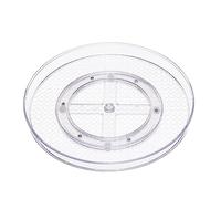 Amazon Basics Clear Lazy Susan Turntable Organiser, 30.5 cm, 2-Pack