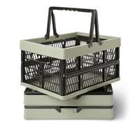 Amazon Basics Collapsible Shopping/Storage Baskets with Handles, 25L, Pack of 3