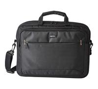Amazon Basics Compact 15.6-Inch Laptop Shoulder Bag Carrying Case with Padded Strap and Zippered Accessory Pocket, 1-Pack, Black