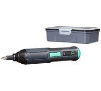 Amazon Basics Cordless Screwdriver, 3.6V Rechargeable Electric Screwdriver by SKIL, 300 RPM, 5 Nm, USB-C, LED Lights, 34-Piece Bit Set with Case