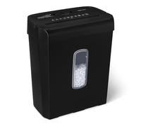 Amazon Basics Cross Cut Paper Shredder, 6 Sheets, with transparent window, for A4 documents and credit cards, 14L waste basket, Black