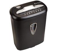 Amazon Basics Cross Cut Paper Shredder, 7-8 Sheets, with transparent window, for documents and credit cards, with Reverse Function, 15.5L waste basket, Black