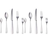 Amazon Basics Cutlery Set, Stainless Steel with Square Edge Handle, 20-Piece Service for 4, Silver, for Daily Dining and Entertaining (Pack of 2)