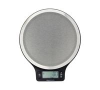 Amazon Basics Digital kitchen scales with LCD display (with batteries), Black and Stainless Steel, BPA free, Weighs up to 11 pounds