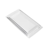 Amazon Basics Dinner Dessert Set, Party Platter Appetizer, 3-Piece Porcelain, 32.38 cm, 28 cm, 25.4 cm, White