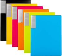 Amazon Basics Display Folders, A4, 30 Pockets (6-Pack), Multicolour