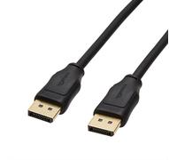 Amazon Basics DisplayPort 1.2 Cable, 21.6Gbps High-Speed, 4K@60Hz, 2K@165Hz, Gold-Plated Plugs, 1.8 m, Black