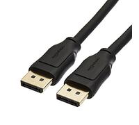 Amazon Basics DisplayPort 1.4 Cable, 32.4Gbps High-Speed, 8K@60Hz, 4K@120Hz, Dynamic HDR and 3D, Gold-Plated Plugs, 3 m, Black
