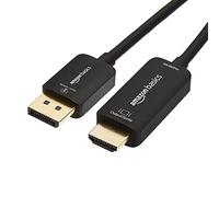 Amazon Basics DisplayPort to HDMI Cable, Uni-Directional, 1080p, 1920x1200, 4K@60Hz, 1.8 m, Gold-Plated Plug, Black