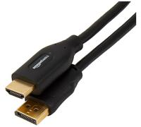 Amazon Basics DisplayPort to HDMI Display Cable, Uni-Directional, 1920x1200, 1080p, Gold-Plated Plugs, 7.6 m, Black