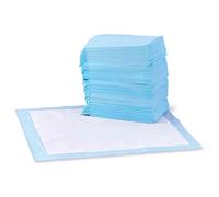 Amazon Basics Dog and Puppy Training Pads, Leakproof, 5-Layer Design with Quick-Dry Surface, Regular, Blue,Pack of 100