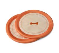 Amazon Basics Dog Flying Disc, Lightweight Flexible Frisbee, Soft with Flexible Outer Tubing, Floats on Water, for Outdoor Exercise and Fetch, 2-Pack