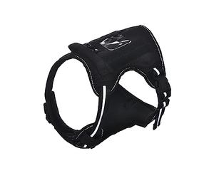Amazon Basics Dog Harness for Medium, No-Pull Adjustable Front Clip Dog Vest, Black, Small