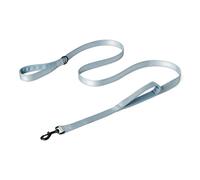 Amazon Basics Dog Lead, Double-Sided Reflective, Polyester Rope, Dual Padded Handles, 360-Degree Metal Clasp, 120cm, Black/Blue