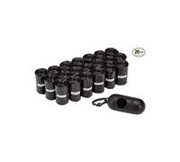 Amazon Basics Dog Poop Bags With Dispenser and Leash Clip, Unscented, 15 Count (Pack of 20), Total 300 Count, Black, 13 Inch x 9 Inch