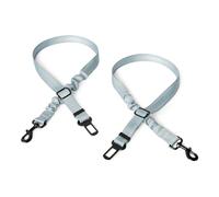 Amazon Basics Dog Seat Belt, Adjustable Dog Car Harness, Adjustable Belt:67cm, Collapsible Travel bowl:13cm x 5.5cm / 1.5cm, Black/Blue/Orange