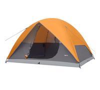 Amazon Basics Dome Camping Tent with Rainfly and Carry Bag, 3-Season Easy Set-Up Tent, 6 Person, Orange And Grey