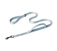 Amazon Basics Double-Sided Reflective Dog Leash with Dual Padded Handles and D-Ring, 180 cm, Black/Blue