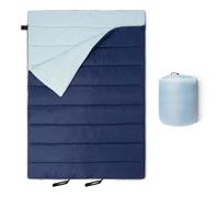 Amazon Basics double sleeping bags for adults, 35 degree F / 0 degree Navy Blue, 84 x 59"