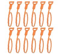 Amazon Basics Drain Clog Remover - Flexible Drain Snake for Effective Cleaning Hair and Debris in Sink or Bathtub 19.6 in 12 Pack