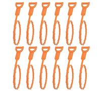 Amazon Basics Drain Clog Remover - Flexible Drain Snake for Effectively Cleaning Hair and Debris in Sink and Bathtub, 50 cm, 12-Pack