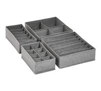 Amazon Basics Dresser Organizers For Undergarments, Set of 4, Grey