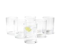 Amazon Basics Drinking Glasses, 6-Piece Set, 325ml, Dishwasher-Safe