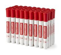 Amazon Basics Dry Erase Whiteboard Markers, Low-Odour Whiteboard Pens for Classrooms and Offices, Fine Tip, Red, Pack of 36