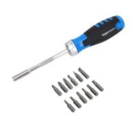 Amazon Basics DS,CJAMZ2010 12 Piece in 1 Magnetic Ratchet Screwdriver,