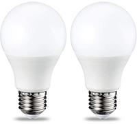 Amazon Basics E27 Dimmable Screw LED Bulb, 9 W (60 W Equivalent), Warm White, Pack of 2