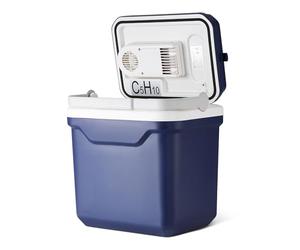 Amazon Basics Electric Cool Box, with Cooling and Warming Function, 12V DC/230V AC for Vehicle/Home Use, 24 Litres, Blue