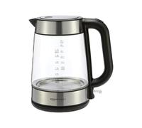 Amazon Basics Electric Glass Kettle, 1.7 Litres, Black, Silver