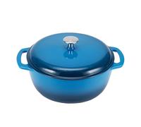 Amazon Basics Enameled Cast Iron Casserole Dutch Oven - 4 L, Blue