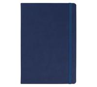 Amazon Basics Executive Notebook, 240 Lined Pages, Hardcover Leather, Dual Ribbon Bookmarks, A5 (14.5 x 21.3 cm), Navy