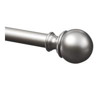 Amazon Basics Extendable Curtain Rod with Round Finials - 91 to 183 cm, Nickel