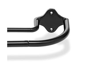 Amazon Basics Extendable Double Window Curtain Pole for Eyelet Curtains, 22 mm Diameter, 122 to 224 cm, Black